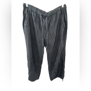 Old Navy Women's Black Wide Leg Linen Pants